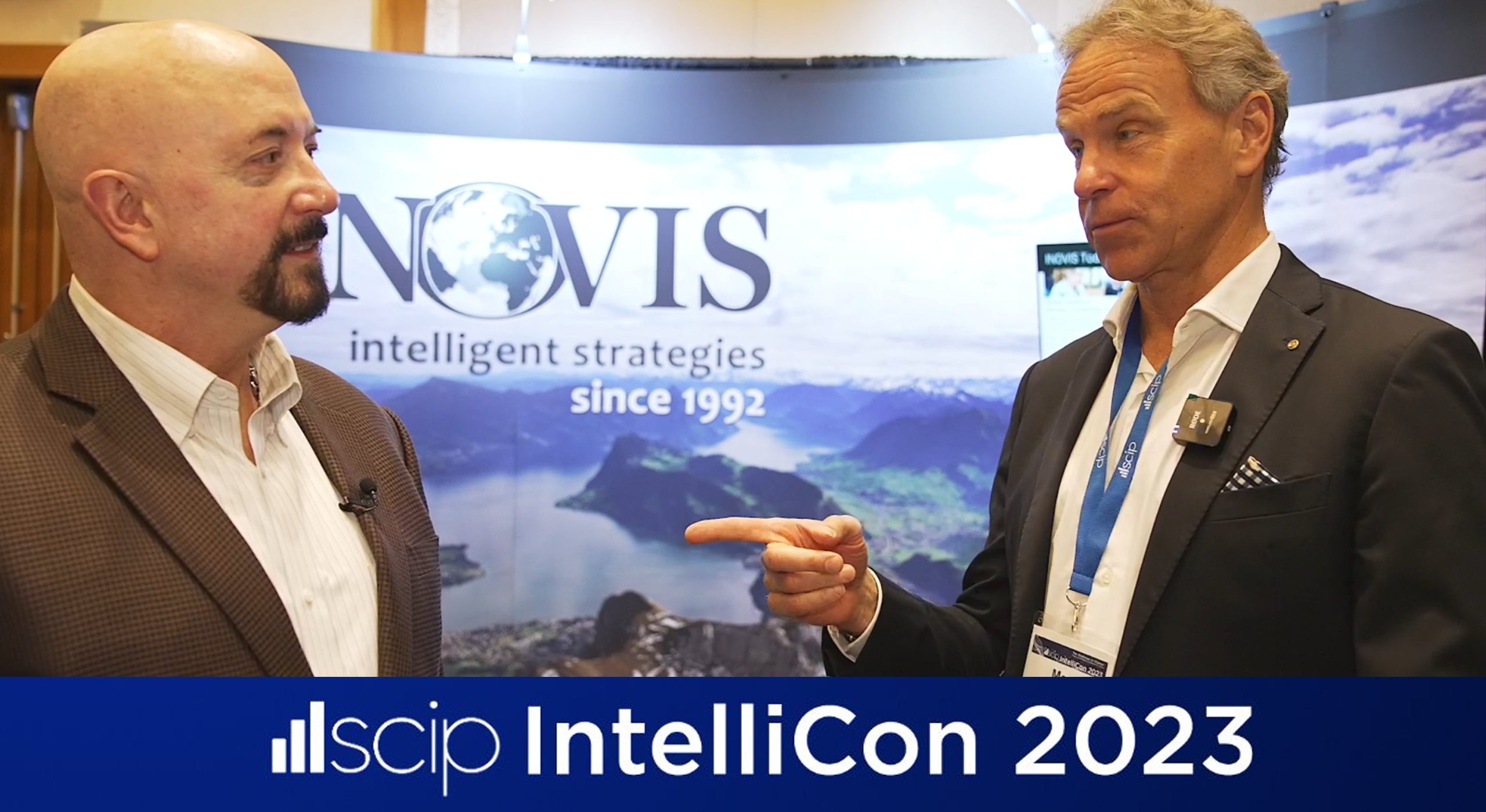 Marc Limacher, Founder and CEO of INOVIS global competitive intelligence and strategic analysis with Paul Santilli of SCIP